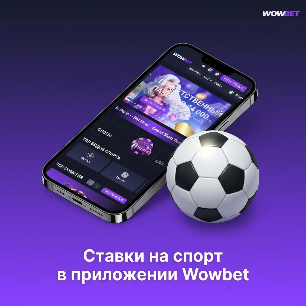 Ставки на спорт в приложении Wowbet: Live и линия, футбол, баскетбол, теннис, киберспорт