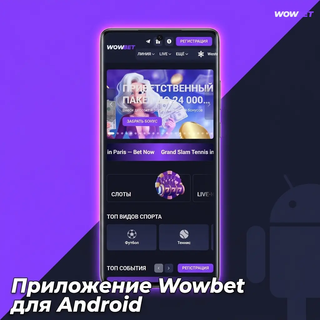 Установка приложения Wowbet на Android через APK-файл для устройств версии 5.0 и выше